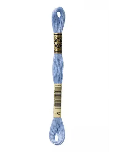 Fil à broder, Mouliné Spécial DMC Art 117, 8 m, Bleu doux (157)