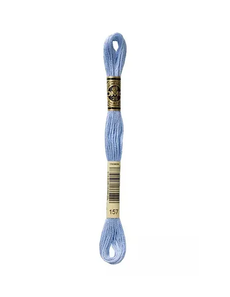 Fil à broder, Mouliné Spécial DMC Art 117, 8 m, Bleu doux (157)