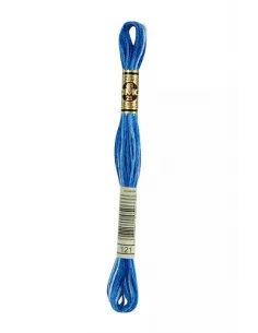 Fil à broder, Mouliné Spécial DMC Art 117, 8 m, Bleu Cyclades ombré (121)