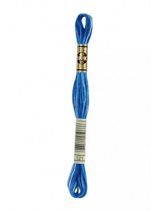 Fil à broder,Bleu Cyclades ombré ,121