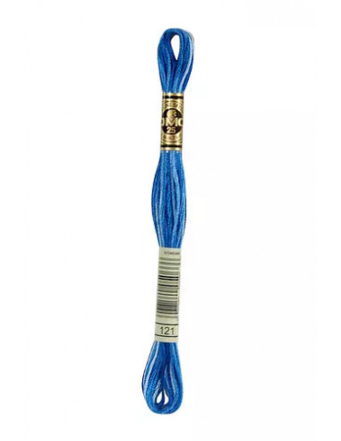 Fil à broder,Bleu Cyclades ombré ,121