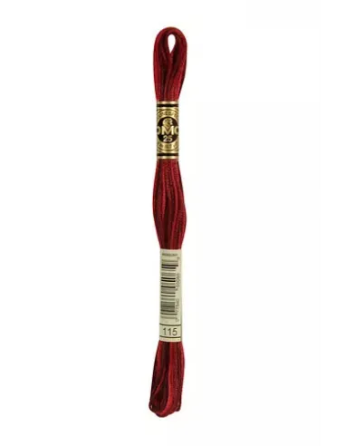 Fil à broder, Mouliné Spécial DMC Art 117, 8 m, Rouge opéra ombré (115)