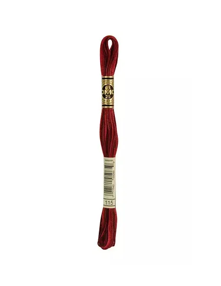 Fil à broder, Mouliné Spécial DMC Art 117, 8 m, Rouge opéra ombré (115)