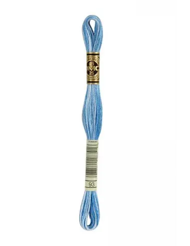 Fil à broder, Mouliné Spécial DMC Art 117, 8 m, Bleuet ombré (93)