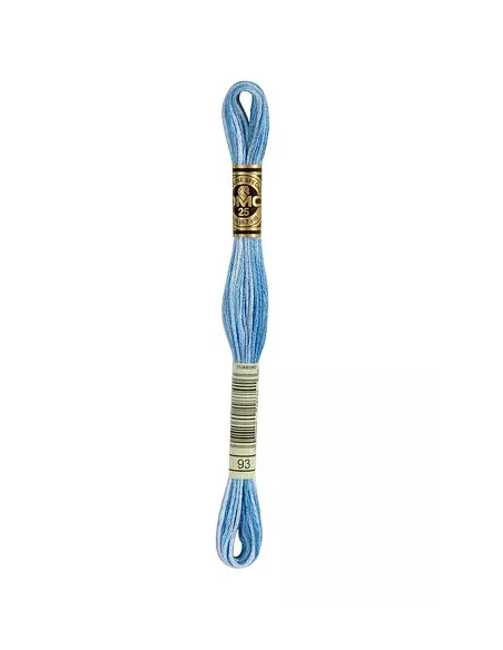 Fil à broder, Mouliné Spécial DMC Art 117, 8 m, Bleuet ombré (93)