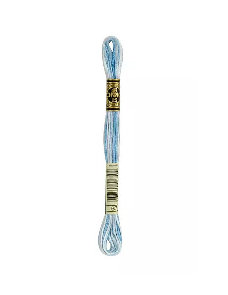 Fil à broder,Bleu layette ombré , 67