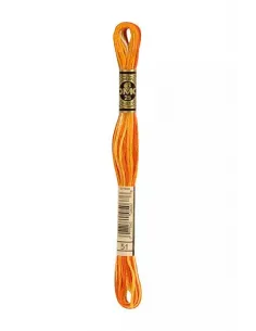 Fil à broder, Mouliné Spécial DMC Art 117, 8 m, Orange citrouille ombré (51)