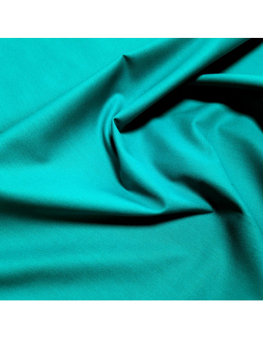 Popeline de coton unie, vert canard