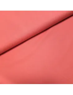 Tissu, Popeline de Coton Unie, Rose Orangé, Laize 150 cm, 100% Coton 130g/m²