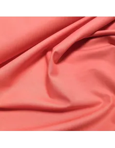 Tissu, Popeline de Coton Unie, Rose Orangé, Laize 150 cm, 100% Coton 130g/m² 2