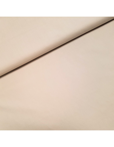 Popeline de coton unie, beige