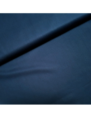 Tissu, Popeline de Coton Unie, Bleu Marine, Laize 150 cm, 100% Coton 195g/ml