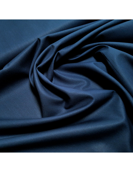Tissu, Popeline de Coton Unie, Bleu Marine, Laize 150 cm, 100% Coton 195g/ml
