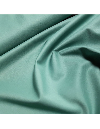 Tissu, Popeline de Coton Unie, Vert Menthe, Laize 150 cm, 100% Coton 195g/m²