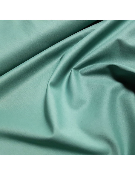Tissu, Popeline de Coton Unie, Vert Menthe, Laize 150 cm, 100% Coton 195g/m²