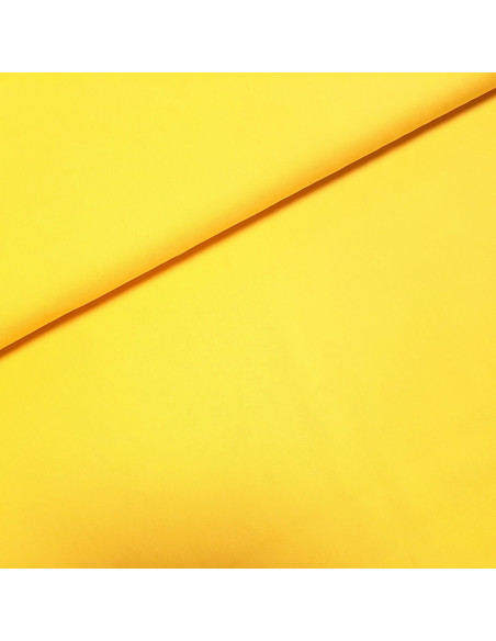 Tissu, Popeline de Coton Unie, Jaune Citron, Laize 150 cm, 100% Coton 130g/m²