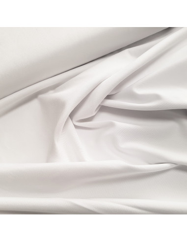 Tissu, Viscose Unie Stretch, Blanc, Laize 140 cm, 97% Viscose 3% Elasthanne