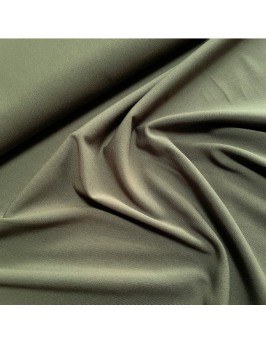 Tissu, Viscose Unie Stretch, Kaki, Laize 140 cm, 97% Viscose 3% Elasthanne