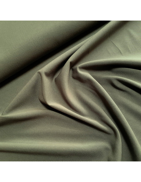 Tissu, Viscose Unie Stretch, Kaki, Laize 140 cm, 97% Viscose 3% Elasthanne