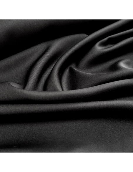 Tissu, Microfibre Micro Satin, Noir Intense, Laize 146 cm, 100% Polyester 190g/ml