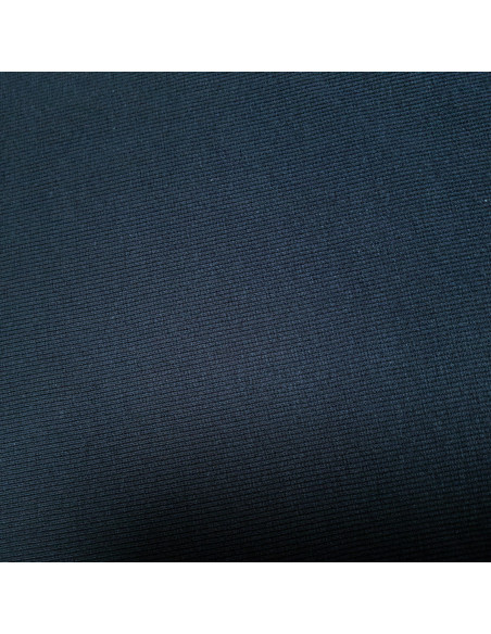 Tissu, Bord-côte tubulaire, Bleu marine, Laize 27 cm, Coton/Élasthanne