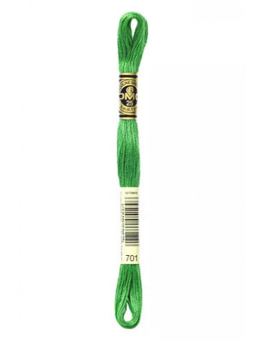 Fil à broder, Mouliné Spécial DMC Art 117, 8 m, Vert gazon (701)