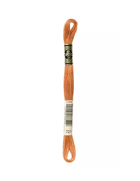 Fil à broder, Mouliné Spécial DMC Art 117, 8 m, Papaye orange (721)