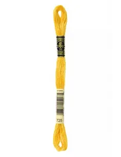 Fil à broder, Mouliné Spécial DMC Art 117, 8 m, Jaune bouton d’or (725)