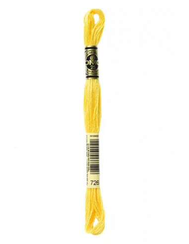 Fil à broder, Mouliné Spécial DMC Art 117, 8 m, Jaune mimosa (726)