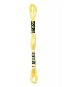 Fil à broder, Mouliné Spécial DMC Art 117, 100% Coton à longues fibres, double mercerisation, 8 m, Litchee (727)