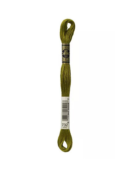 Fil à broder, Mouliné Spécial DMC Art 117, 100% Coton à longues fibres, double mercerisation, 8 m, Mordoré (732)