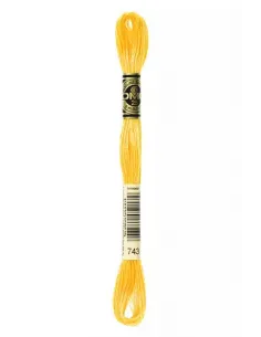 Fil à broder, Mouliné Spécial DMC Art 117, 8 m, Jaune de Naples (743)