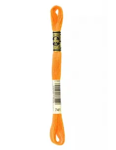 Fil à broder, Mouliné Spécial DMC Art 117, 8 m, Mandarine (741)