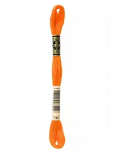 Fil à broder, Mouliné Spécial DMC Art 117, 8 m, Orange (740)
