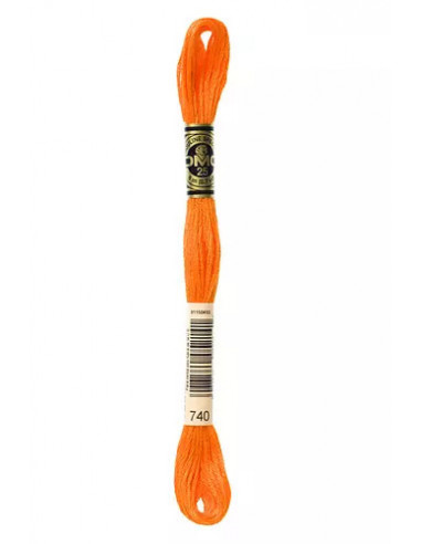 Fil à broder, Mouliné Spécial DMC Art 117, 8 m, Orange (740)
