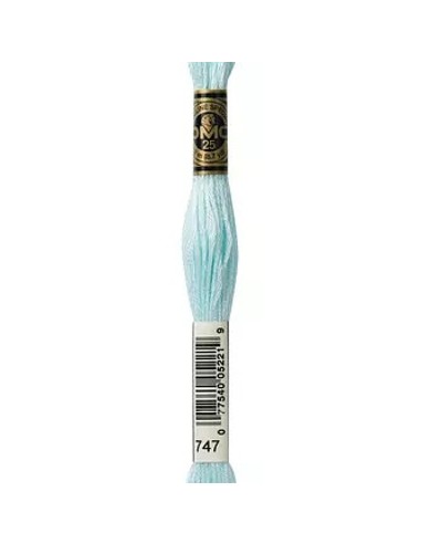 Fil, Mouliné Spécial DMC, Brume de mer bleue nacrée, 8 mètres, Broderie