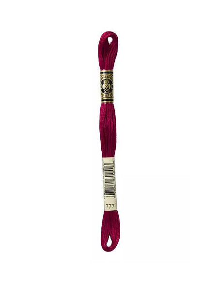 Fil à broder, Mouliné Spécial DMC Art 117, 8 m, Rouge lie de vin (777)