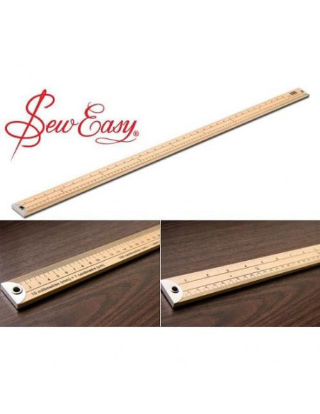 Règle bois plate, 1m