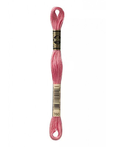 Fil à broder, Mouliné Spécial DMC Art 117, 8 m, Rose Grenadine (760)