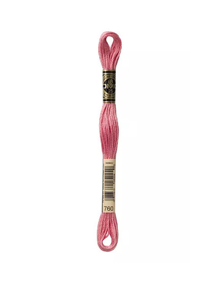 Fil à broder, Mouliné Spécial DMC Art 117, 8 m, Rose Grenadine (760)