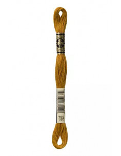 Fil à broder, Mouliné Spécial DMC Art 117, 100% Coton à longues fibres, double mercerisation, 8 m, Osier (782)