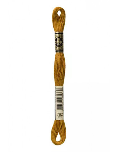 Fil à broder, Mouliné Spécial DMC Art 117, 100% Coton à longues fibres, double mercerisation, 8 m, Osier (782)