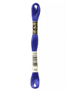 Fil à broder, Mouliné Spécial DMC Art 117, 8 m, Bleu de Chine (792)