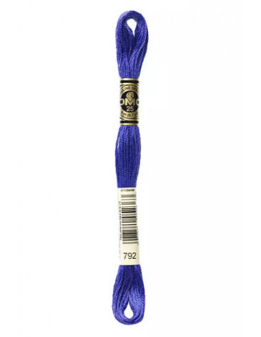 Fil à broder, Mouliné Spécial DMC Art 117, 8 m, Bleu de Chine (792)