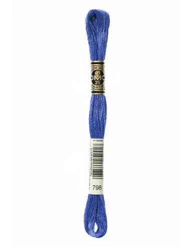 Fil à broder, Mouliné Spécial DMC Art 117, 8 m, Bleu de cobalt (798)