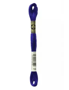 Fil à broder, Mouliné Spécial DMC Art 117, 8 m, Bleu de Sèvres (796)