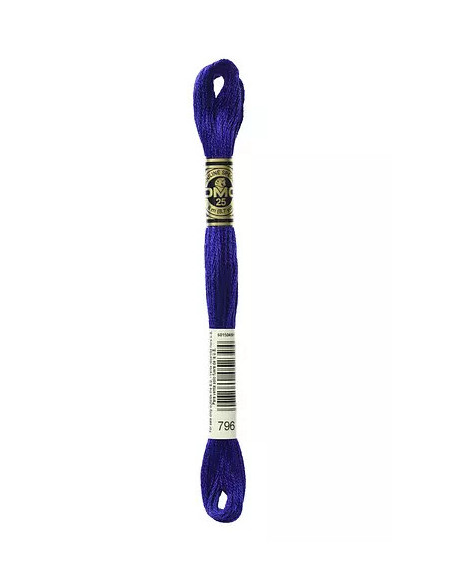 Fil à broder, Mouliné Spécial DMC Art 117, 8 m, Bleu de Sèvres (796)
