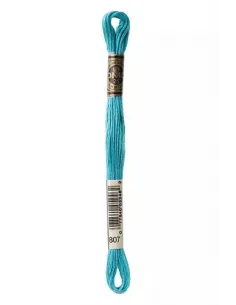 Fil à broder, Mouliné Spécial DMC Art 117, 8 m, Marée turquoise (807)