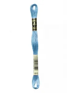 Fil à broder, Mouliné Spécial DMC Art 117, 8 m, Bleu gauloise (813)