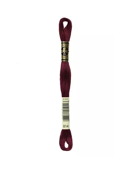 Fil DMC Mouliné Spécial Art 117, Rouge vin (814) | Zephyr Tissus